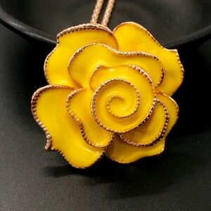 Betsey Johnson Yellow Rose Brooch